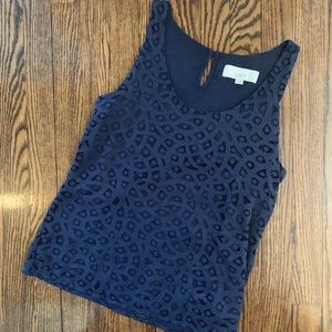 LOFT Lace Sleeveless Shirt - Petite XS